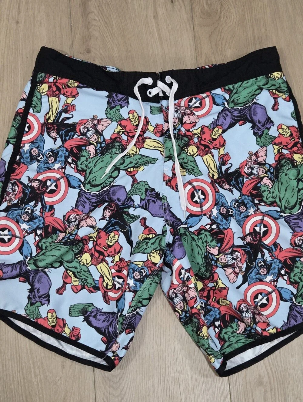 Marvel Men's Multicolor Superhero Hybrid Shorts Thor Iron Man Hulk Capt America